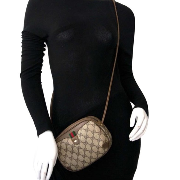 Authentic Gucci crossbody bag brown monogram coated canvas - Picture 1 of 16